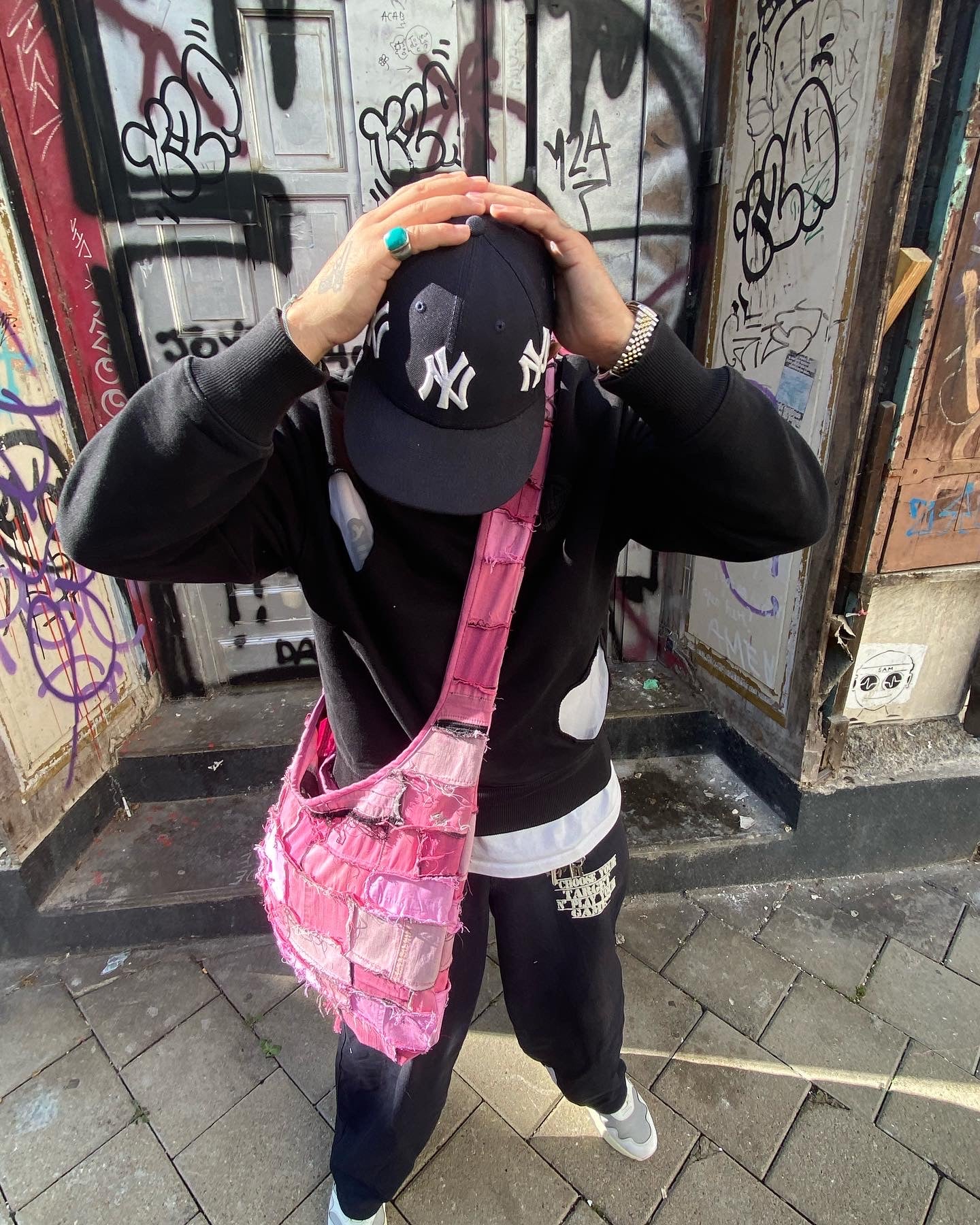 PATCHWORK TSUNO BAG PINK