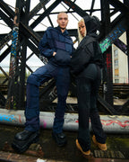 [PANTS] COTTONFLEECE PATCHWORK NAVY