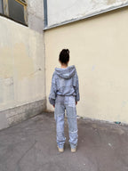 [HOODIE] COTTONFLEECE PATCHWORK GREY