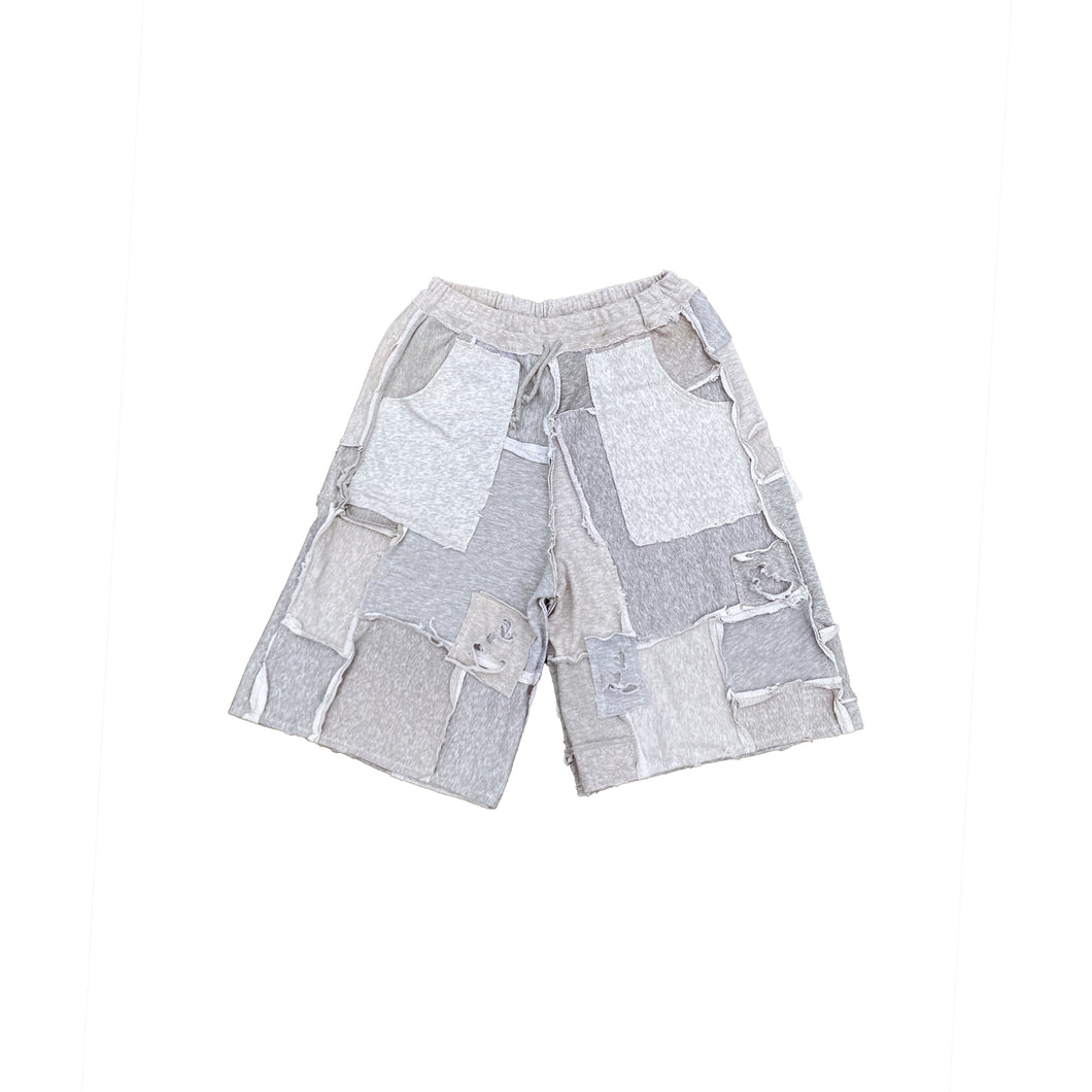 [SHORTS] COTTONFLEECE PATCHWORK GREY