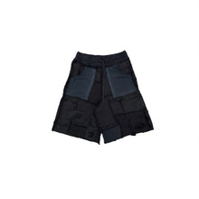 Load image into Gallery viewer, [SHORTS] COTTONFLEECE PATCHWORK BLACK
