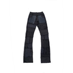 [PANTS] COTTONFLEECE PATCHWORK BLACK