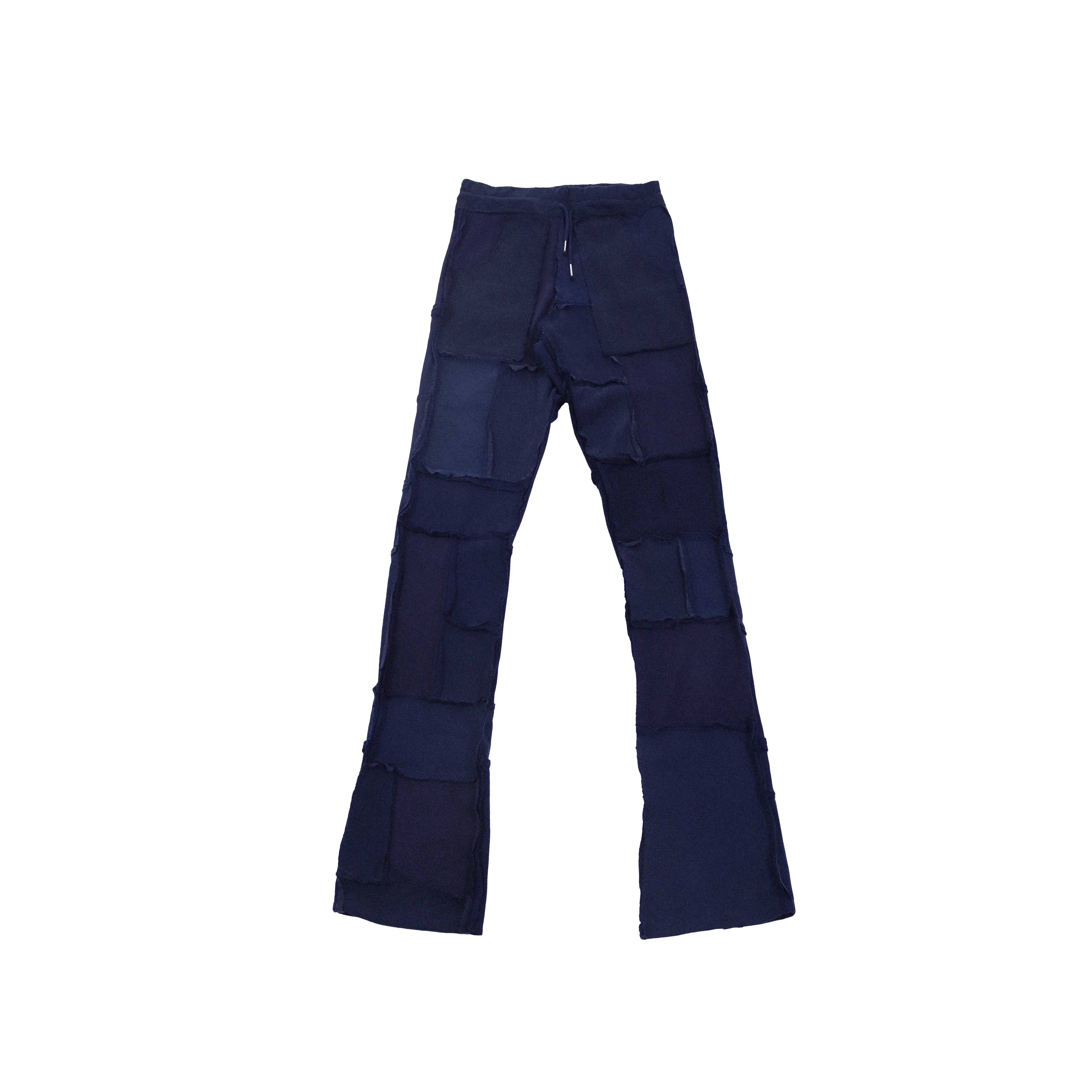 [PANTS] COTTONFLEECE PATCHWORK NAVY