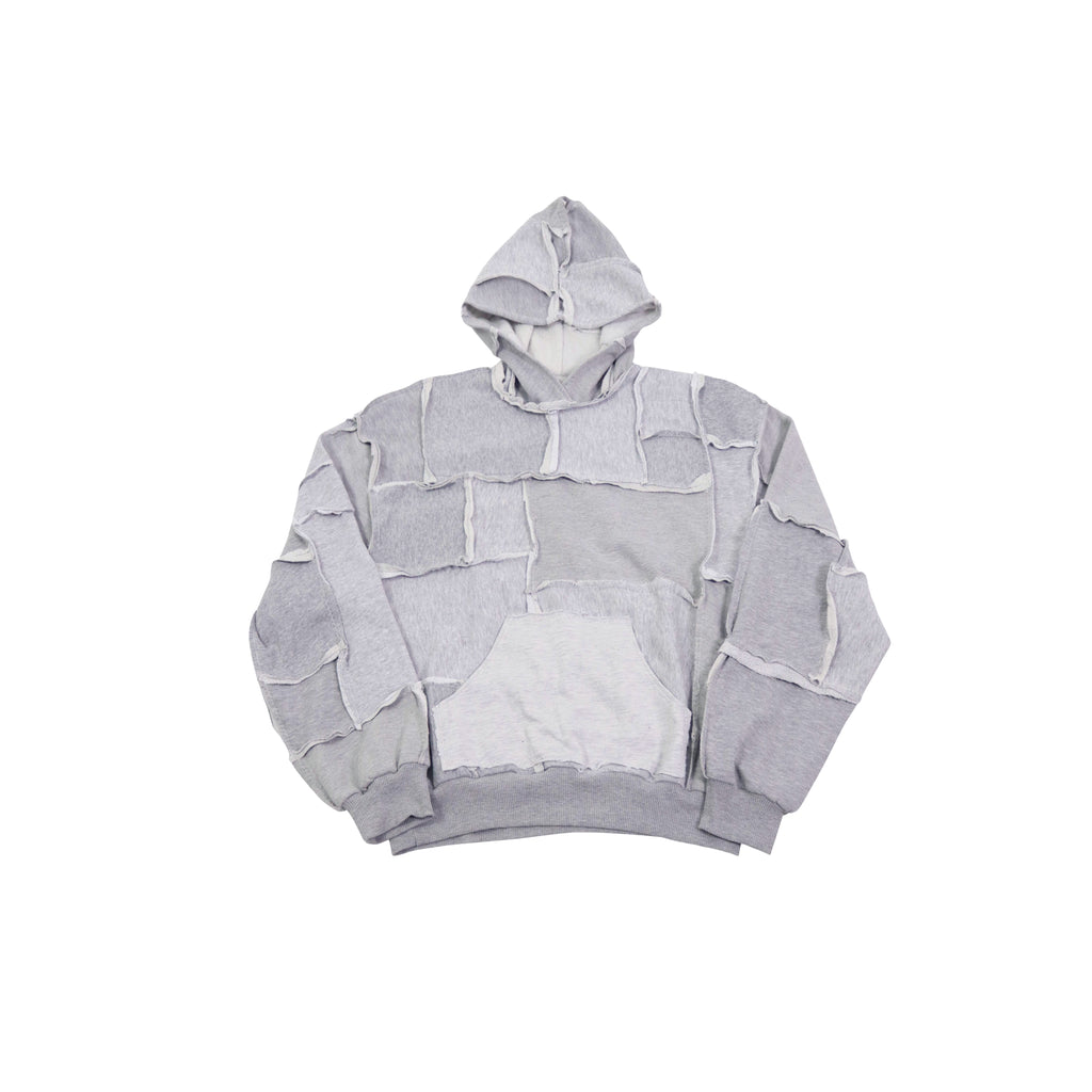 [HOODIE] COTTONFLEECE PATCHWORK GREY