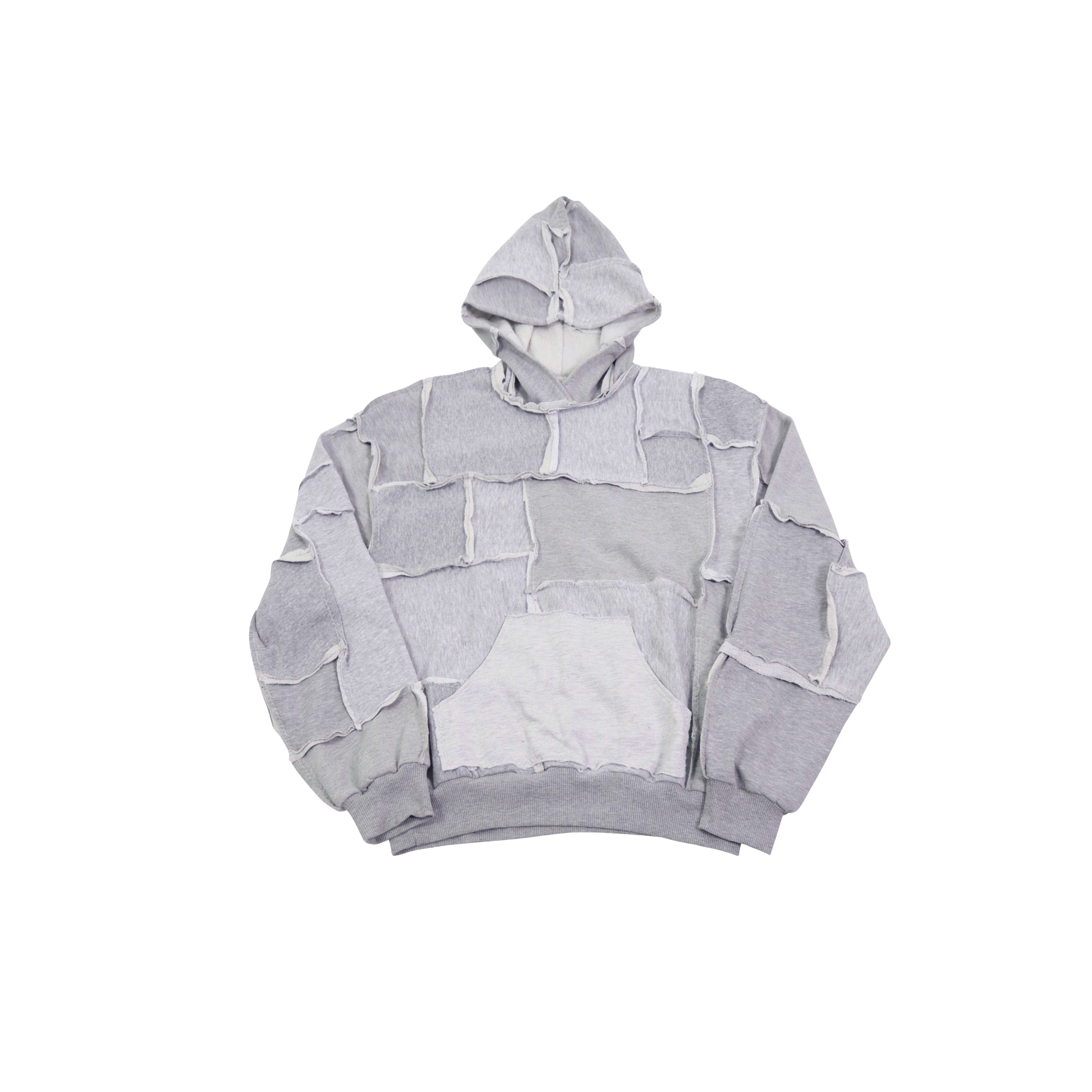 [HOODIE] COTTONFLEECE PATCHWORK GREY