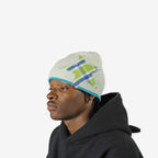 STAR BEANIE WHITE/GREEN