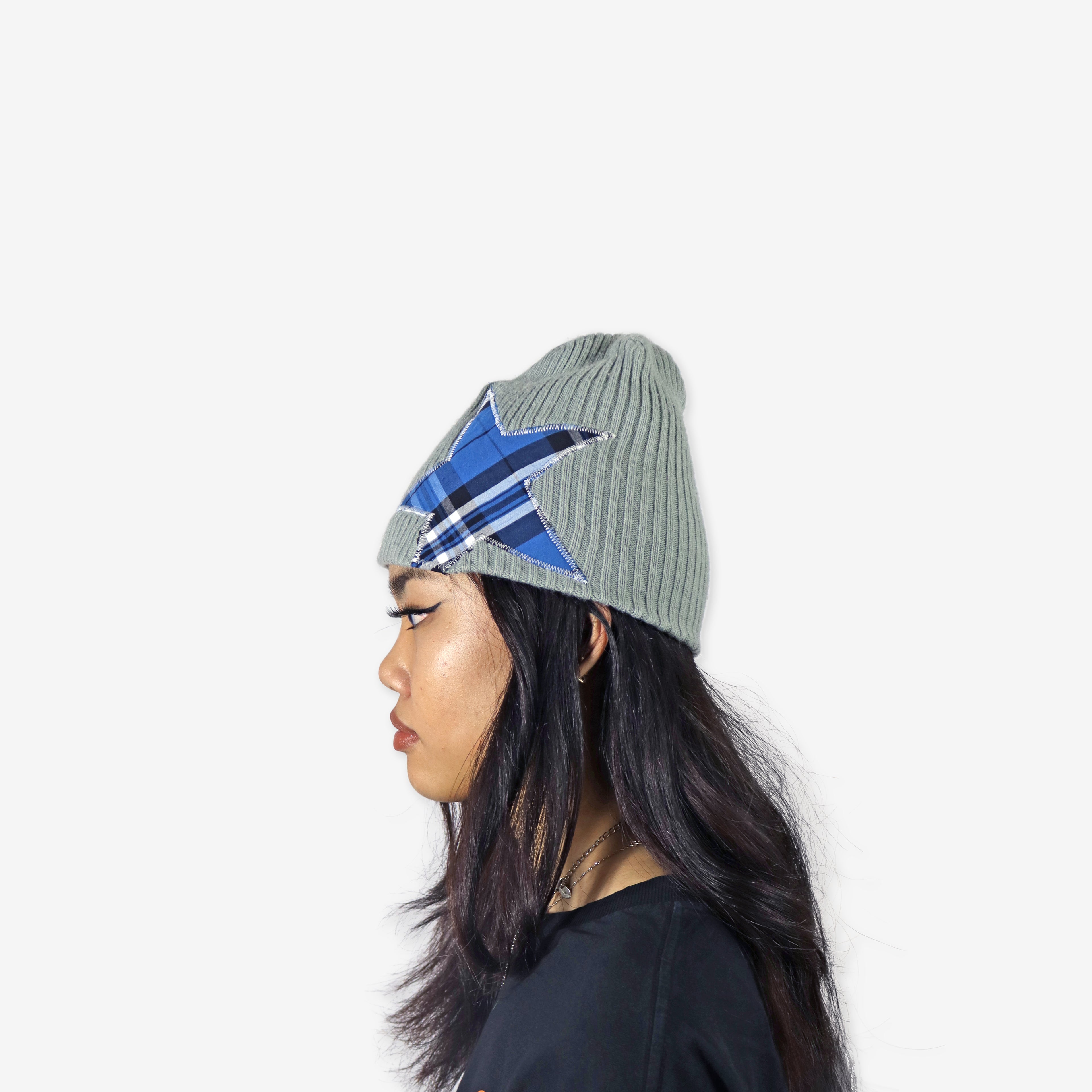 STAR BEANIE GREY/BLUE