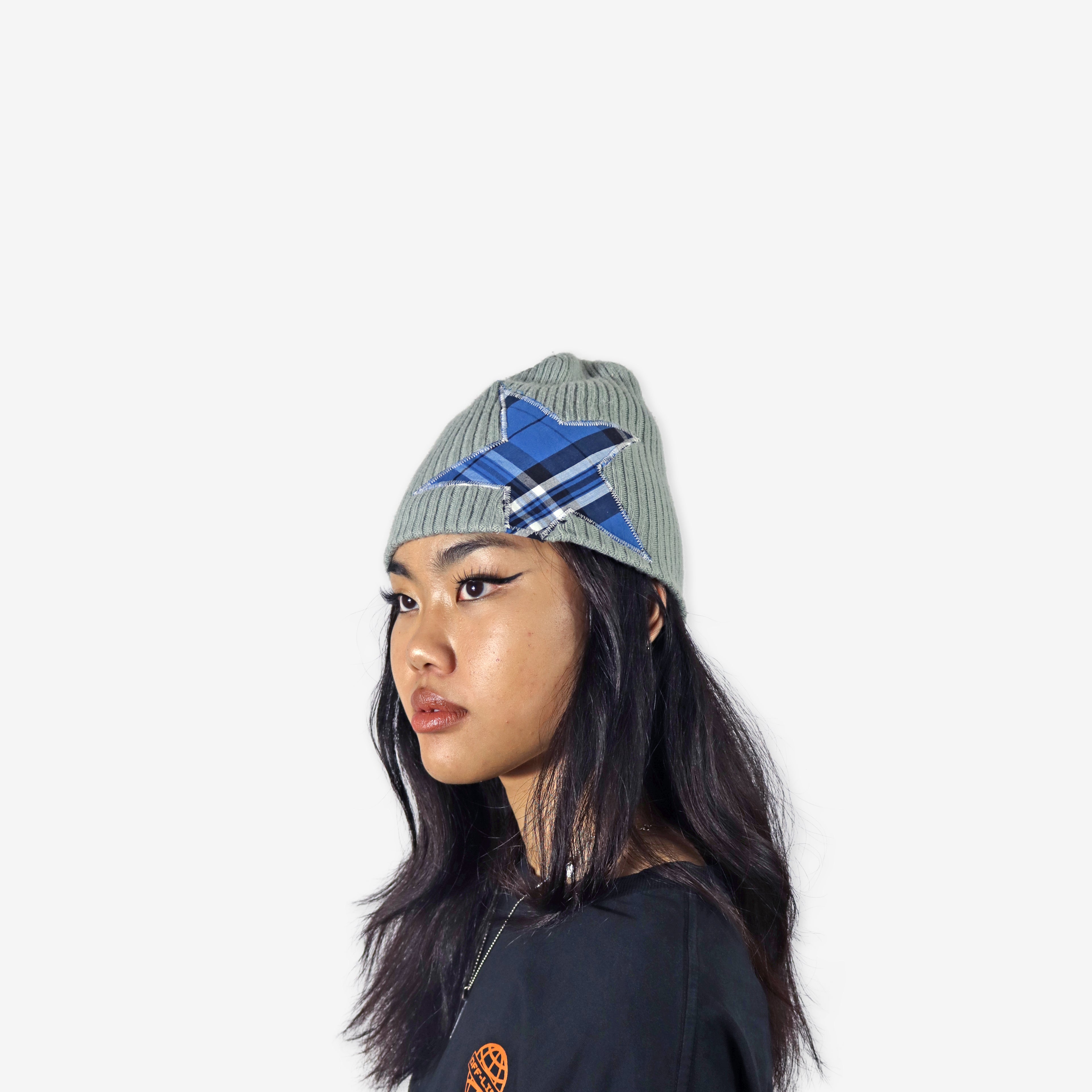 STAR BEANIE GREY/BLUE