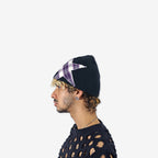 STAR BEANIE BLACK/PURPLE