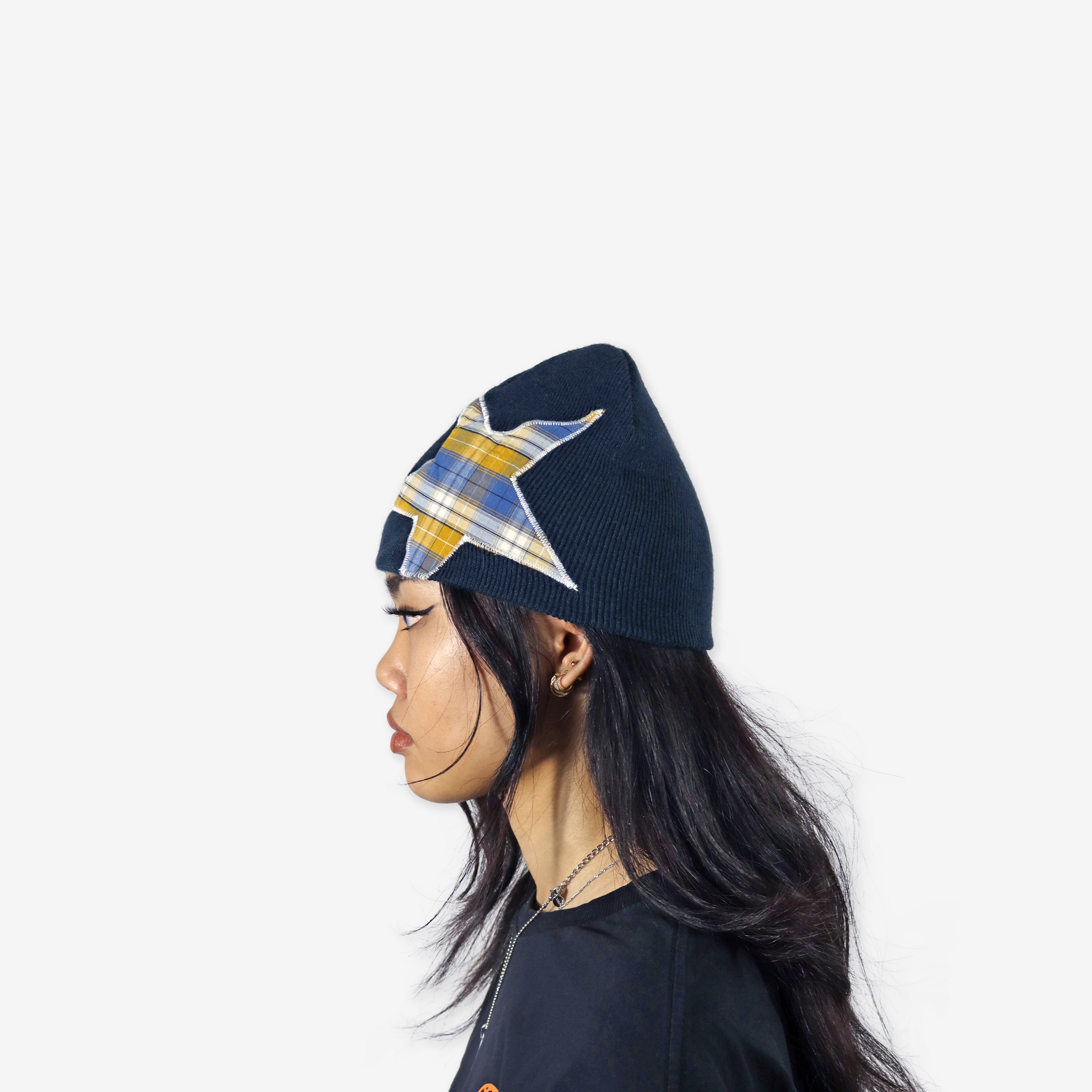 STAR BEANIE BLUE/YELLOW