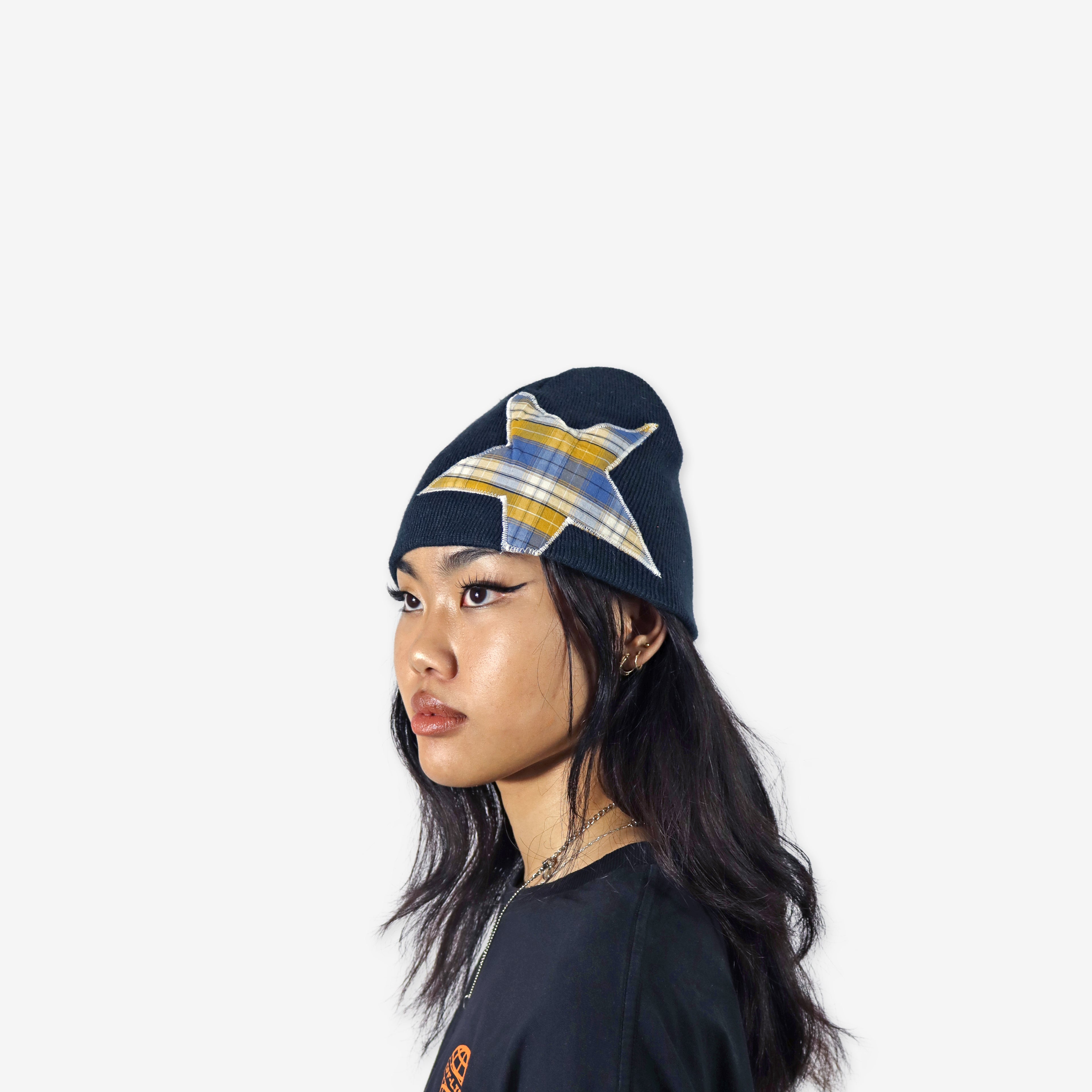 STAR BEANIE BLUE/YELLOW