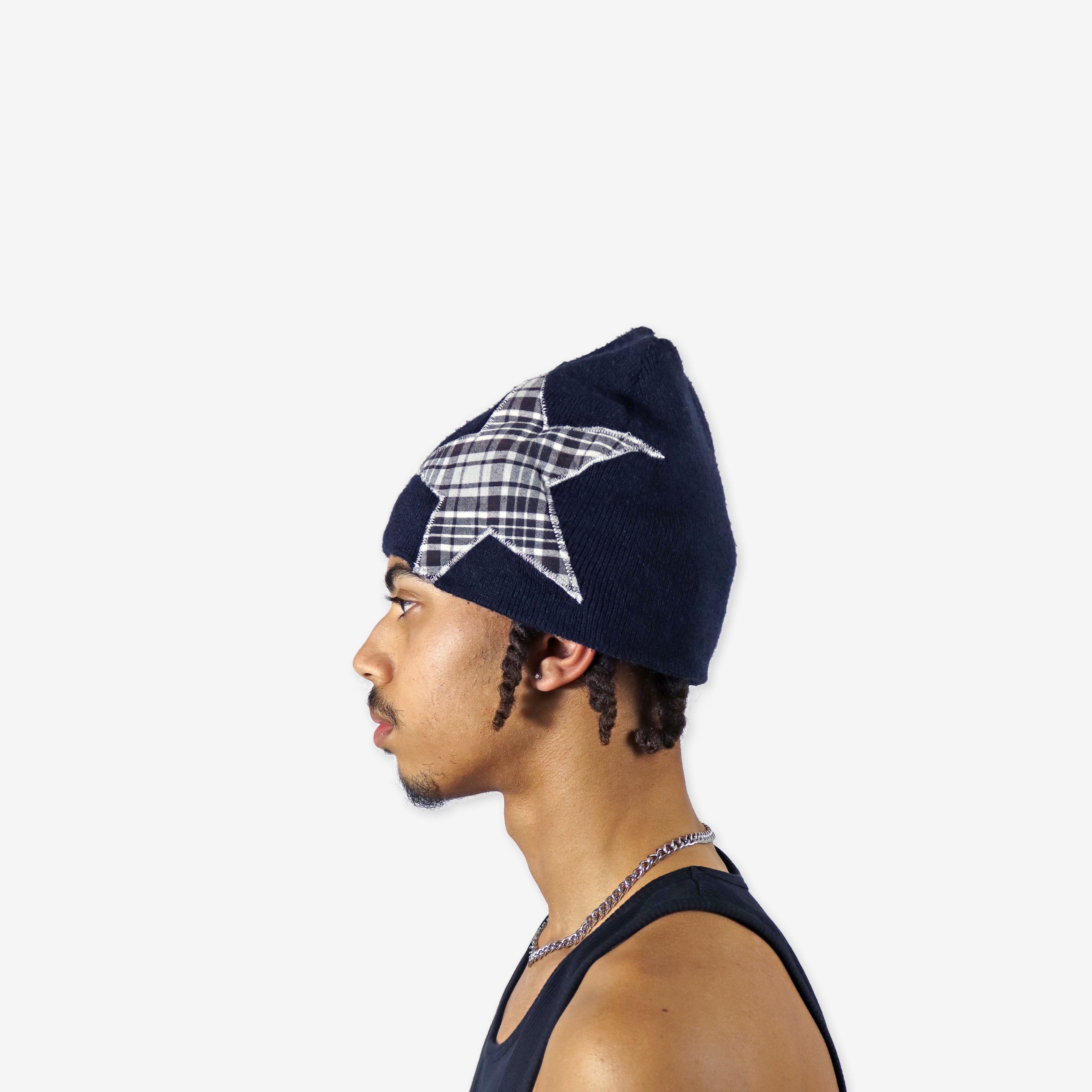 STAR BEANIE BLUE/BROWN